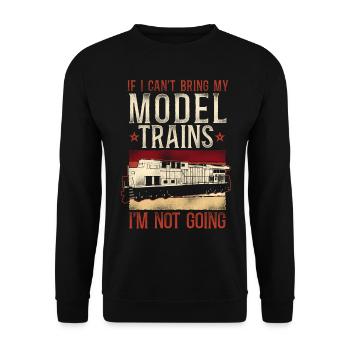 Freight Diesel Train Driver - Unisex Sweatshirt - black - Front - Alina (178cm) & Michal (187cm)