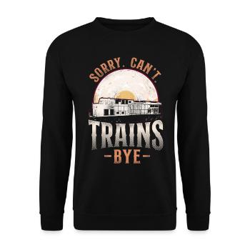 Freight Diesel Train Driver - Unisex Sweatshirt - black - Front - Alina (178cm) & Michal (187cm)