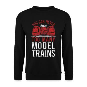 Freight Diesel Train Driver - Unisex Sweatshirt - black - Front - Alina (178cm) & Michal (187cm)