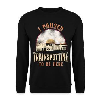 Freight Diesel Train Driver - Unisex Sweatshirt - black - Front - Alina (178cm) & Michal (187cm)