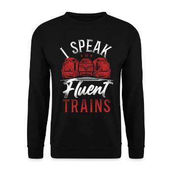 Freight Diesel Train Driver - Unisex Sweatshirt - black - Front - Alina (178cm) & Michal (187cm)
