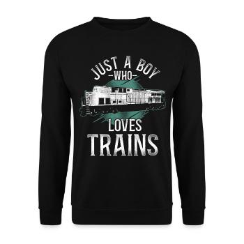 Freight Diesel Train Driver - Unisex Sweatshirt - black - Front - Alina (178cm) & Michal (187cm)