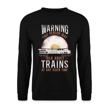 Freight Diesel Train Driver - Unisex Sweatshirt - black - Front - Alina (178cm) & Michal (187cm)