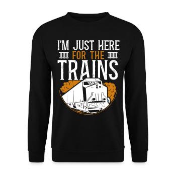 Freight Diesel Train Driver - Unisex Sweatshirt - black - Front - Alina (178cm) & Michal (187cm)