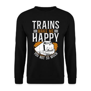 Freight Diesel Train Driver - Unisex Sweatshirt - black - Front - Alina (178cm) & Michal (187cm)