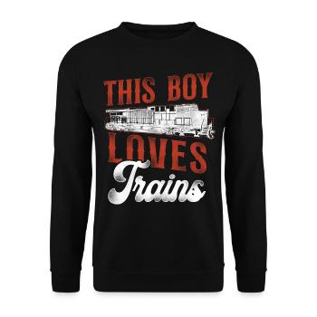 Freight Diesel Train Driver - Unisex Sweatshirt - black - Front - Alina (178cm) & Michal (187cm)