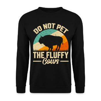 Bison Buffalo Water Buffalo National Park - Unisex Sweatshirt - black - Front - Alina (178cm) & Michal (187cm)