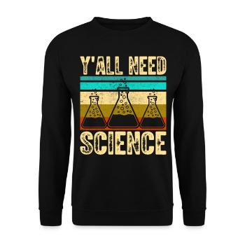 Scientist Chemist Physicist Physics Gift - Unisex Sweatshirt - black - Front - Alina (178cm) & Michal (187cm)