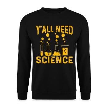 Scientist Chemist Physicist Physics Gift - Unisex Sweatshirt - black - Front - Alina (178cm) & Michal (187cm)