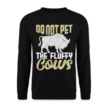Bison Buffalo Water Buffalo National Park - Unisex Sweatshirt - black - Front - Alina (178cm) & Michal (187cm)