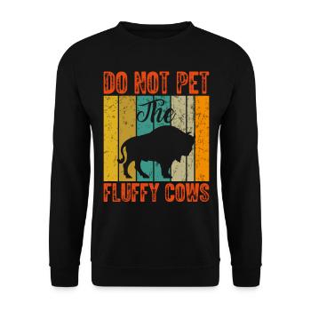Bison Buffalo Water Buffalo National Park - Unisex Sweatshirt - black - Front - Alina (178cm) & Michal (187cm)