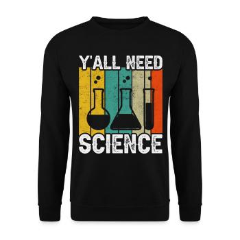 Scientist Chemist Physicist Physics Gift - Unisex Sweatshirt - black - Front - Alina (178cm) & Michal (187cm)