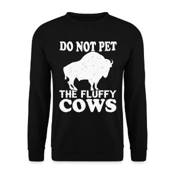 Bison Buffalo Water Buffalo National Park - Unisex Sweatshirt - black - Front - Alina (178cm) & Michal (187cm)