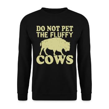 Bison Buffalo Water Buffalo National Park - Unisex Sweatshirt - black - Front - Alina (178cm) & Michal (187cm)