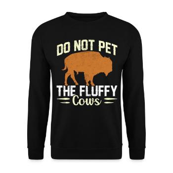 Bison Buffalo Water Buffalo National Park - Unisex Sweatshirt - black - Front - Alina (178cm) & Michal (187cm)