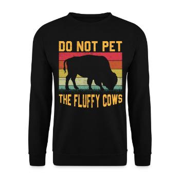 Bison Buffalo Water Buffalo National Park - Unisex Sweatshirt - black - Front - Alina (178cm) & Michal (187cm)