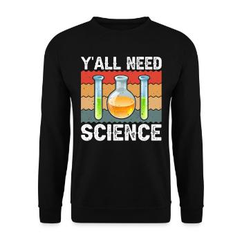 Scientifique Chimiste Physicien Physique Cadeau - Sweat-shirt Unisexe - noir - Devant - Alina (178cm) & Michal (187cm)