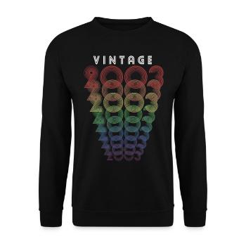 Vintage 2003 Year of birth 2003 Vintage Birthday - Unisex Sweatshirt - black - Front - Alina (178cm) & Michal (187cm)