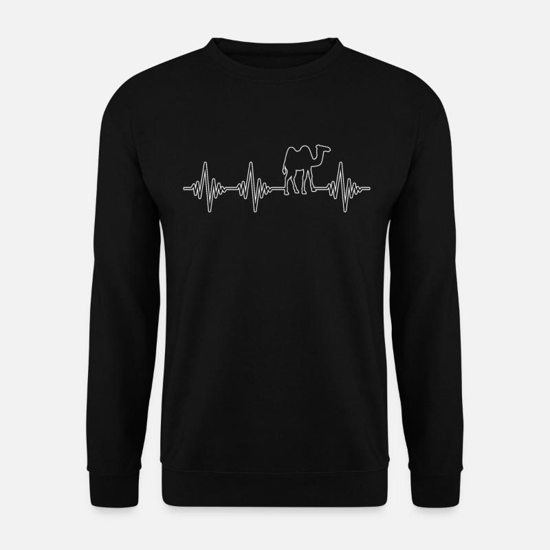 Dromedar Kamel Herzschlag - Unisex Pullover - Schwarz