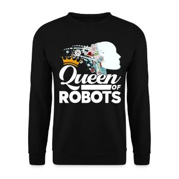 Roboter Robotik Ingenieur Kostüm Roboter - Unisex Pullover - Schwarz - Vorne - Alina (178cm) & Michal (187cm)