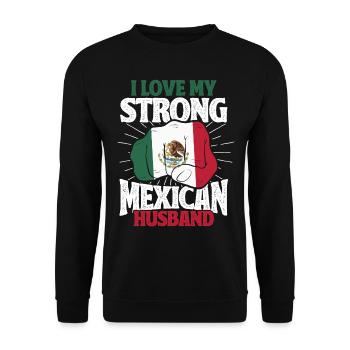 Mexiko Mexikanische Wurzeln Geschenk - Unisex Pullover - Schwarz - Vorne - Alina (178cm) & Michal (187cm)
