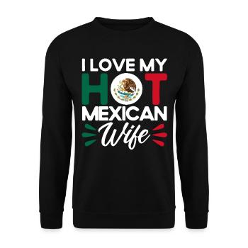 Mexiko Mexikanische Wurzeln Geschenk - Unisex Pullover - Schwarz - Vorne - Alina (178cm) & Michal (187cm)