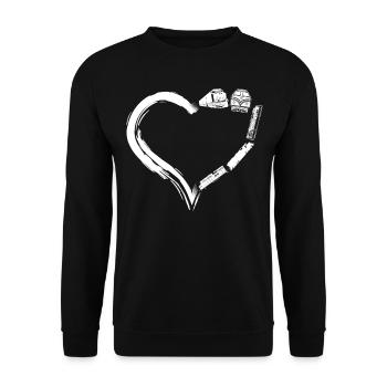 Freight Diesel Train Driver - Unisex Sweatshirt - black - Front - Alina (178cm) & Michal (187cm)
