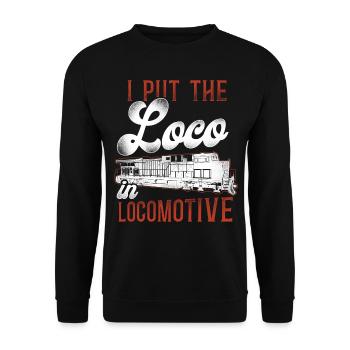 Freight Diesel Train Driver - Unisex Sweatshirt - black - Front - Alina (178cm) & Michal (187cm)