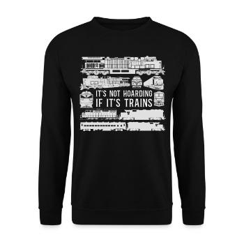 Freight Diesel Train Driver - Unisex Sweatshirt - black - Front - Alina (178cm) & Michal (187cm)