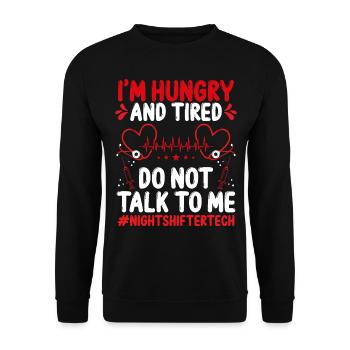 ER Nurse Appreciation Night Shift ER Nursing - Unisex Sweatshirt - black - Front - Alina (178cm) & Michal (187cm)