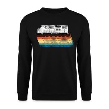 Freight Diesel Train Driver - Unisex Sweatshirt - black - Front - Alina (178cm) & Michal (187cm)