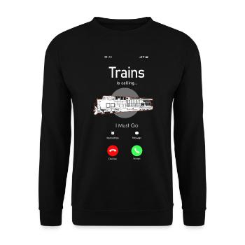 Freight Diesel Train Driver - Unisex Sweatshirt - black - Front - Alina (178cm) & Michal (187cm)