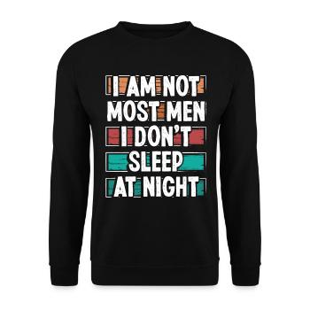 Shift Worker Funny Factory Worker Humor Night - Unisex Sweatshirt - black - Front - Alina (178cm) & Michal (187cm)