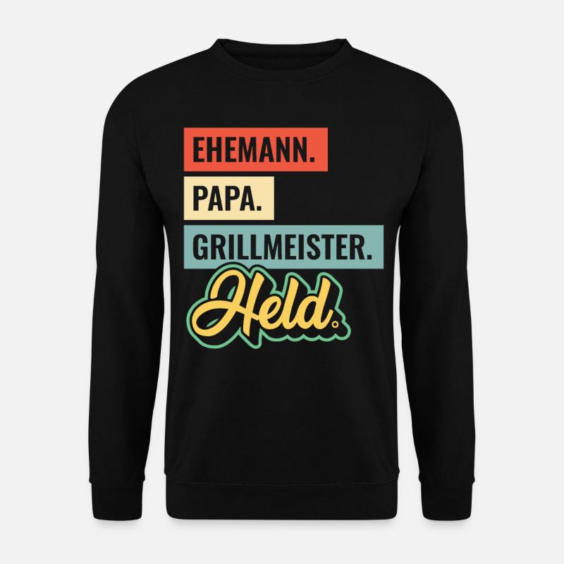 Grillmeister Retro Geschenk - Unisex Pullover - Schwarz