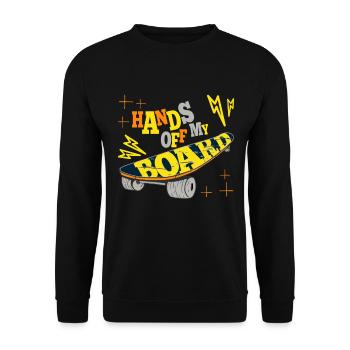 Skateboarder Mains De Ma Planche Drôle Skateboard - Sweat-shirt Unisexe - noir - Devant - Alina (178cm) & Michal (187cm)