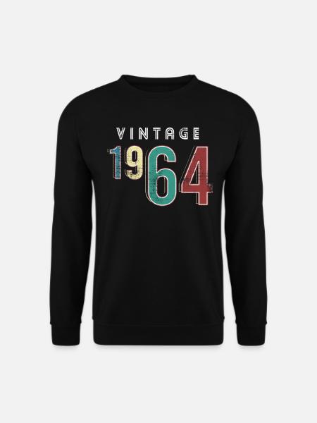 Vintage 1964 Geburtstag Jahrgang Geburtsjahr 1964 - Unisex Pullover - Schwarz