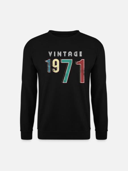 Vintage 1971 Geburtstag Jahrgang Geburtsjahr 1971 - Unisex Pullover - Schwarz