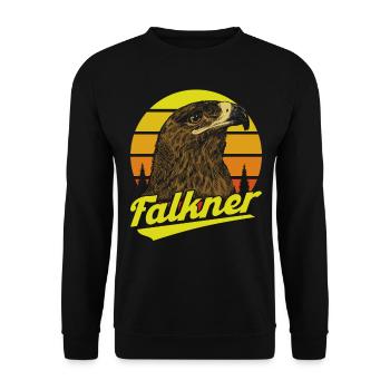 Greifvogel Beizjagd Spruch Falkner Vogelfreunde - Unisex Pullover - Schwarz - Vorne - Alina (178cm) & Michal (187cm)