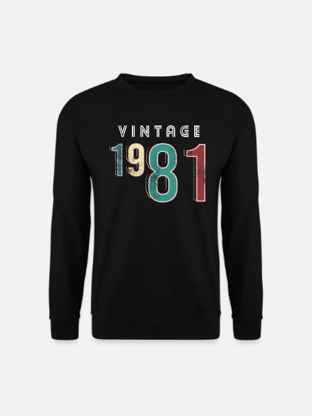 Millésime 1981 Anniversaire Né année 1981 - Sweat-shirt Unisexe - noir