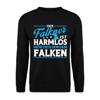 Greifvogel Beizjagd Spruch Falkner Vogelfreunde - Unisex Pullover - Schwarz - Vorne - Alina (178cm) & Michal (187cm)