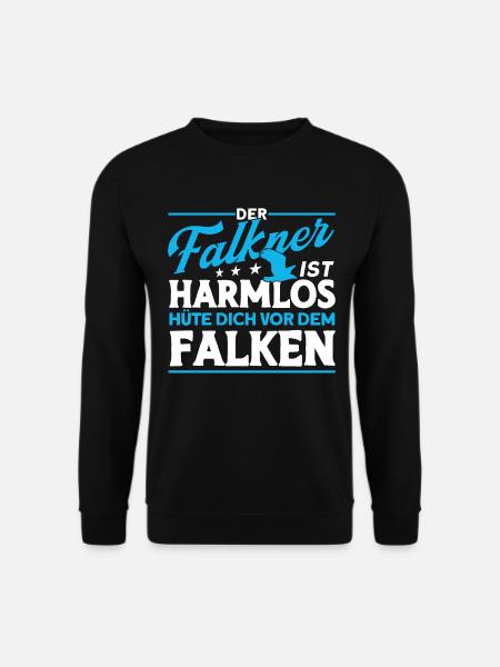 Greifvogel Beizjagd Spruch Falkner Vogelfreunde - Unisex Pullover - Schwarz
