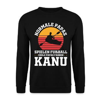 Kanurennsport Papa Vatertag Geschenk - Unisex Pullover - Schwarz - Vorne - Alina (178cm) & Michal (187cm)