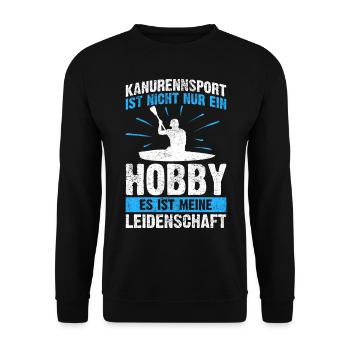 Kanurennsport Sport Sportart Kanusport Kanu - Unisex Pullover - Schwarz - Vorne - Alina (178cm) & Michal (187cm)