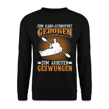 Kanurennsport Sport Kanufahrer Kanu Sport Geschenk - Unisex Pullover - Schwarz - Vorne - Alina (178cm) & Michal (187cm)