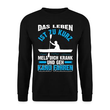 Lustige Kanurennsport | Kanusport Geschenk - Unisex Pullover - Schwarz - Vorne - Alina (178cm) & Michal (187cm)