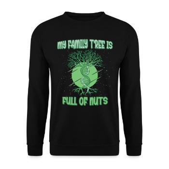 My Family Tree Full Of Nuts Funny Family Tree - Unisex Sweatshirt - black - Front - Alina (178cm) & Michal (187cm)