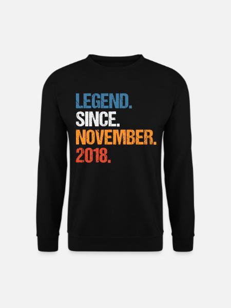 Legend Since November 2018 Birthday - Unisex Sweatshirt - black