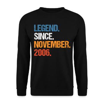 Légende depuis novembre 2006 Anniversaire - Sweat-shirt Unisexe - noir - Devant - Alina (178cm) & Michal (187cm)