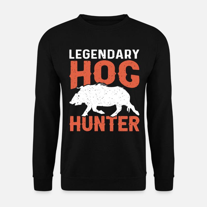 Wildschwein Jagd Jagen Jäger Wild Geschenk - Unisex Pullover - Schwarz
