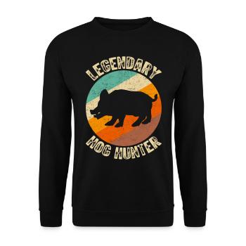 Chasse au sanglier Chasse Chasse Chasse Chasse Gibier Cadeau - Sweat-shirt Unisexe - noir - Devant - Alina (178cm) & Michal (187cm)